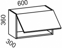 Шкаф навесной 600х360 (ЛДСП Ольха) Мрамор 2