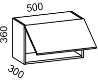 Шкаф навесной 500х360 (Пластик Альфа)